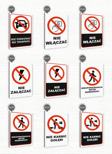 Tabliczka znak informacyjny 30x20 Biała WODOROTLENEK SODU Dibond NADRUK UV na Arena.pl