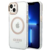 Guess GUHMP14MHTRMD iPhone 14 Plus 6,7" złoty/gold hard case Metal Outline