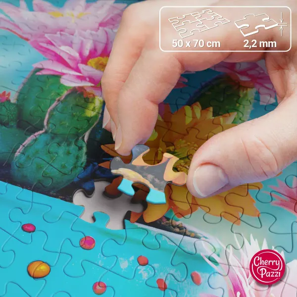 Puzzle 1000 elementów. Kwitnące kaktusy 30868 zdjęcie 5