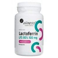 Aliness LACTOFERRIN LFS 90% Laktoferyna Witamina C Odporność 60 kaps