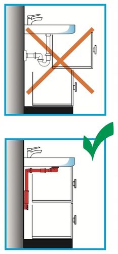 Ukryty syfon umywalkowy Lira oszczędzający miejsce fi32- 40 czarny na Arena.pl