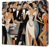 Obraz 60x60cm Bal w Art Deco
