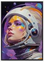 Plakat astronauta kosmos w ramie 50x70 cm w czarnej ramie