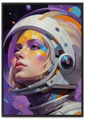 Plakat astronauta kosmos w ramie 61x91 cm w czarnej ramie