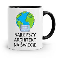 Kubek Czarny Dla Architekta Najlepszy Na Świecie Z Nadrukiem Ze Zdjęciem