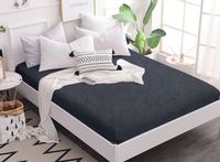 Prześcieradło frotte z gumką 160x200 czarne