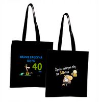 Eko Torba z nadrukiem BRANIE ZACZYNA SIĘ PO 40-TCE