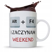 Kubek Informatyka Programisty Alt + F4 I Weekend Z Nadrukiem Ze Zdjęciem