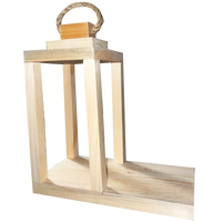Lampion drewniany opalany ze sznurkiem latarnia Baza Do Kompozycji