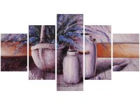 75CM 120 OBRAZ 5 ELEM LAWENDOWA MARTWA NATURA ŚCIENNY DRUK