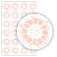 NAKLEJKI nalepki świąteczne pisanki jajka WIELKANOC kartkę 24 szt.