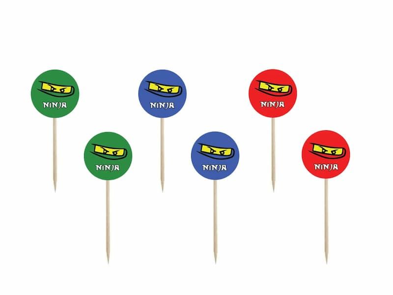 Pikery do babeczek Ninja ninjago 6 szt. zdjęcie 1