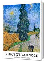 Obraz 40x60cm Design Cypress and Star, Van Gogh Vintage do Salonu