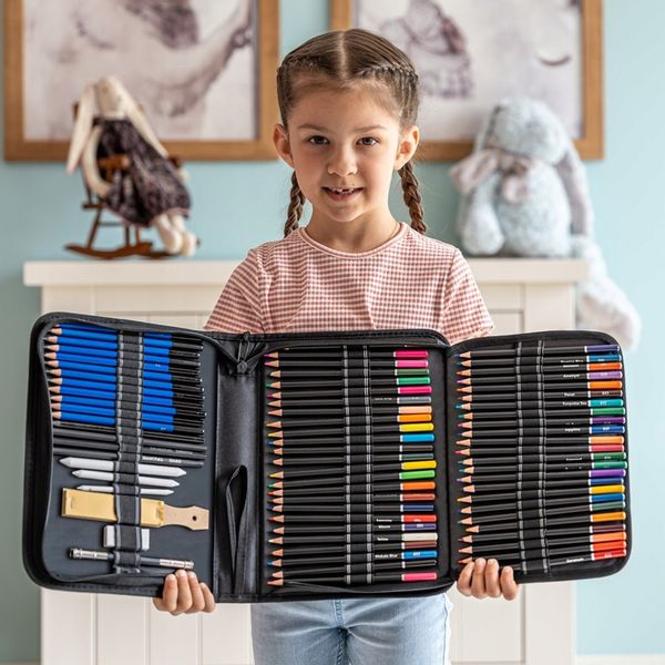 KREDKI OŁÓWKI ARTYSTYCZNE PROFESJONALNE ZESTAW 100 zdjęcie 12