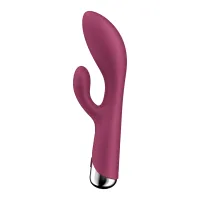 satisfyer spinning rabbit 1 - podwojny model z rotacyjną głowką, rożowy