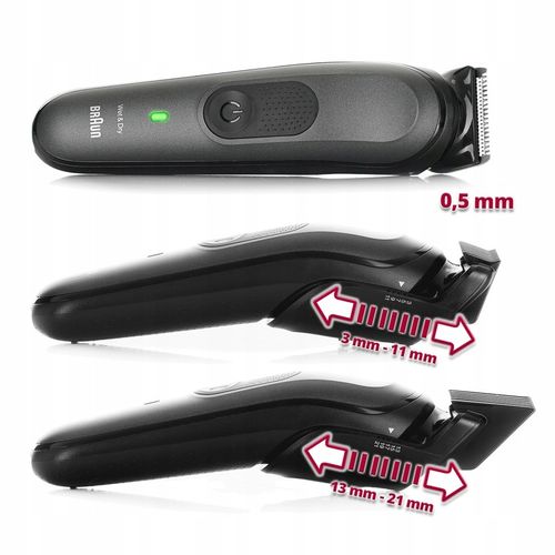 MASZYNKA DO WŁOSÓW TRYMER DO BRODY NOSA USZU GOLARKA BRAUN MGK7WCA-GIGAPACK na Arena.pl