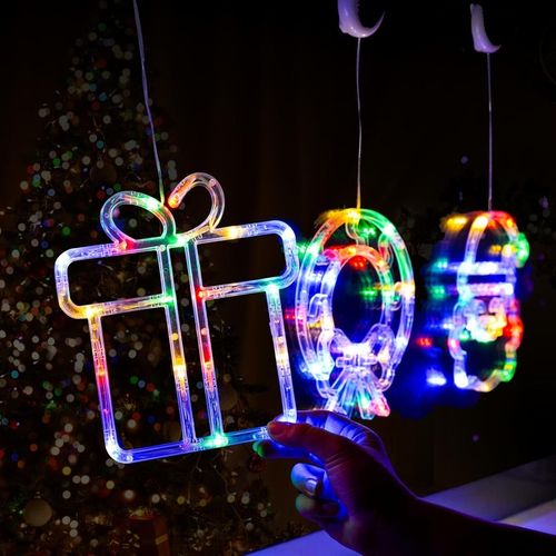 ZESTAW 6 X ŚWIECĄCE Dekoracje OZDOBY LAMPKI ŚWIĄTECZNE OZDOBY NA OKNO DL/M1 na Arena.pl