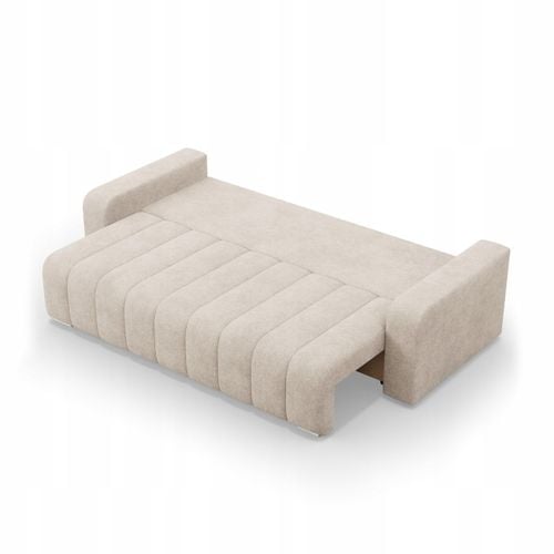 KANAPA ABRIELLE BEŻOWA Rozkładana Wygodna Funkcja Spania Sofa na Arena.pl