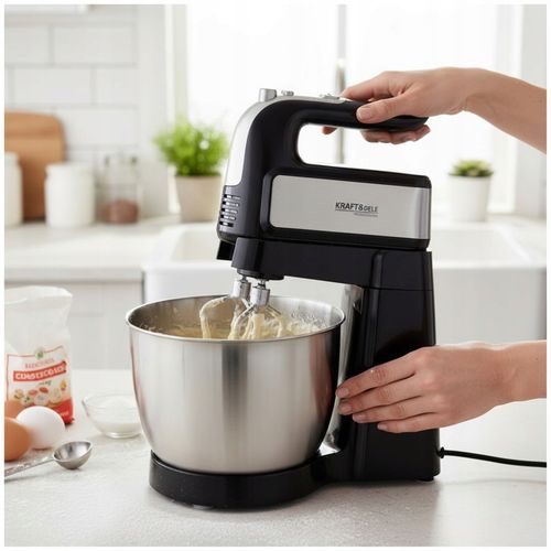 MIKSER Z MISĄ RĘCZNY WIELOFUNKCYJNY ROBOT KUCHENNY 1000W TURBO 5 na Arena.pl