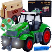 CIĄGNIK ZDALNIE STEROWANY TRAKTOR Z PRZYCZEPĄ SERIA ROLNICZA PILOT RC +AKU