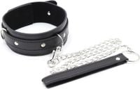 fetish fever - collar with leash - black