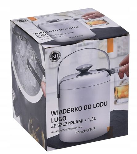 WIADERKO Pojemnik Stalowy na LÓD z Pokrywą 1,3 L COOLER do Lodu + na Arena.pl