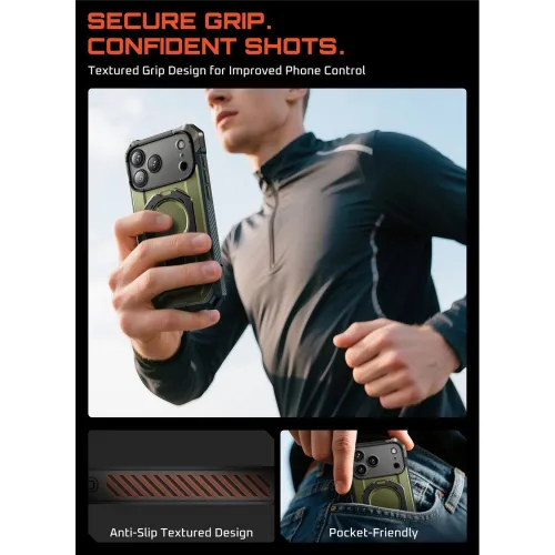 Etui Supcase UB Grip Mag MagSafe na iPhone 17 Pro Max - zielone na Arena.pl