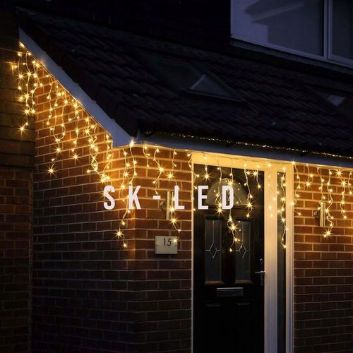 SOPLE 100 LED 5,5m KURTYNA GIRLANDY BIAŁE CIEPŁE ZEWNĘTRZNE PROGRAMATOR na Arena.pl