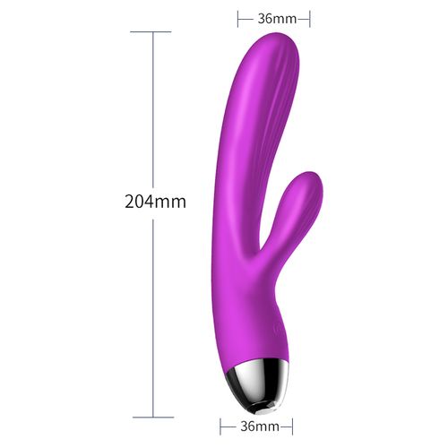 wibrator silicone vibrator and pulsator purple usb 7+7 function / heating na Arena.pl