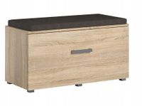 Siedzisko Szafka Na Buty Tapicerowana Zamykana Opal Dąb Sonoma