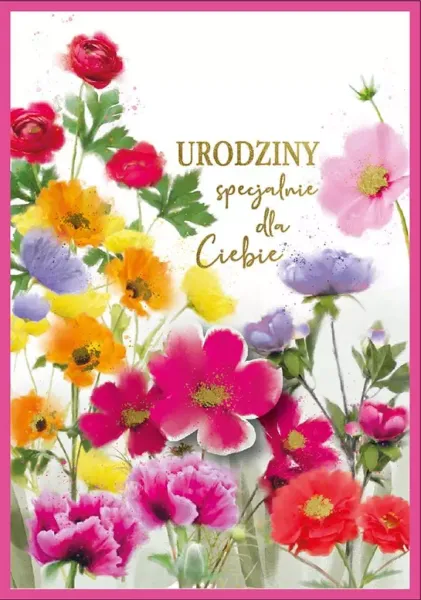 Karnet Dk-1225 Urodziny (Wymienne Cyfry) zdjęcie 1