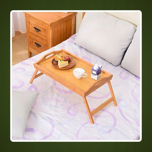 STOLIK ŚNIADANIOWY POD LAPTOPA DO ŁÓŻKA DREWNIANY SKŁADANY NA PREZENT TACA na Arena.pl