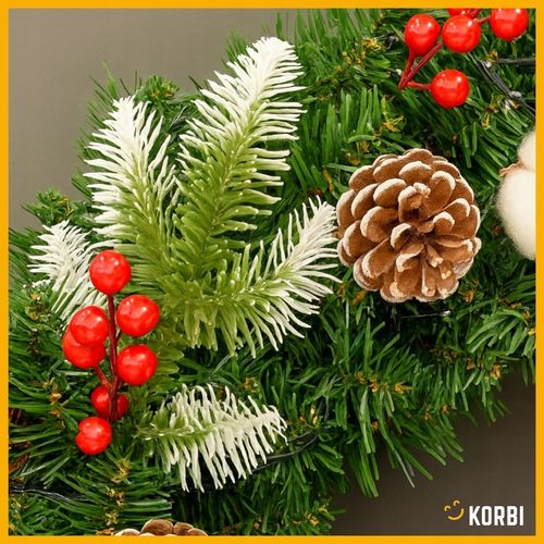 WIENIEC BOŻONARODZENIOWY ELEGANCKA DEKORACJA ŚWIĄTECZNA KOLOROWY WZ8 40CM na Arena.pl