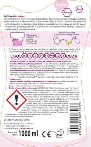 bopon - nawóz do roślin zielonych płyn 1l na Arena.pl