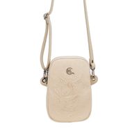 Mała torebka damska skórzana Canaletto na telefon kremowa TD670s248t4