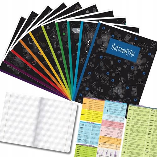 KOMPLET 10 ZESZYTÓW ZE ŚCIĄGĄ A5/60K ŚCIĄGA KOLOROWA 60 KARTEK na Arena.pl