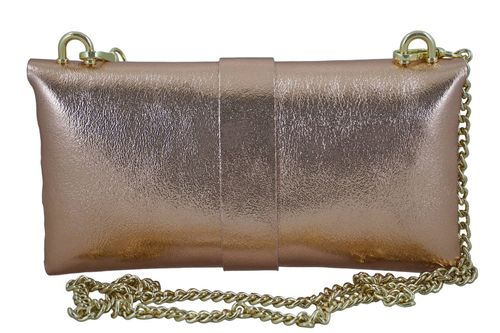 Torebka kopertówka metalizowana - Różowa pudrowa na Arena.pl