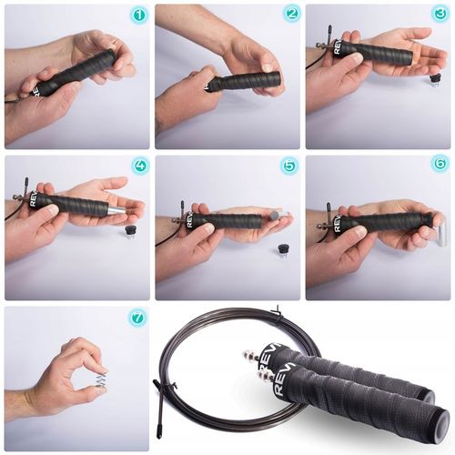 SKAKANKA BOKSERSKA ERGONOMICZNA REGULOWANA Z ŁOŻYSKAMI I OBCIĄŻENIEM na Arena.pl