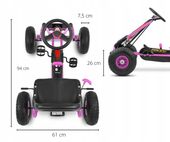 Gokart MILLY MALLY Thor Różowy na pedały Sportowy design Wysoka jakość