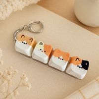 Nowy brelok do kluczy w kształcie kota, clicker, fidget antystresowy