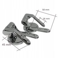 Zawiasy uchwyty TYP U metalowe do DESKI sedesowej drewnianej MDF mocowania