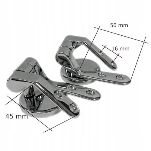 Zawiasy uchwyty TYP U metalowe do DESKI sedesowej drewnianej MDF mocowania na Arena.pl