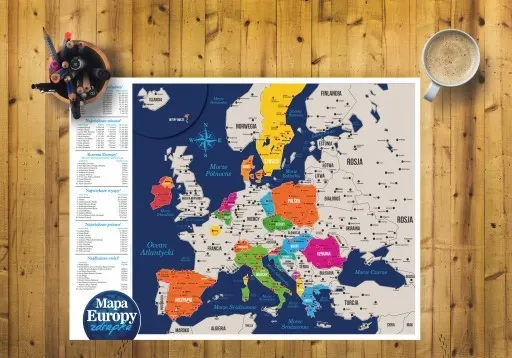 Mapa Europy zdrapka PRODUKT POLSKI EUROPA zdjęcie 3