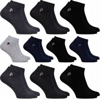 10x Stopki męskie bawełniane kolorowe kolorowe niskie skarpety JAKOŚĆ 40-44