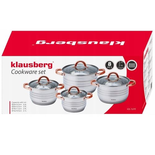 zestaw garnków 8 elementów klausberg kb-7699 na Arena.pl
