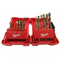 WIERTŁA KOBALTOWE DO METALU 1-10 MM HSS-G RED COBALT (19 SZT) Milwaukee