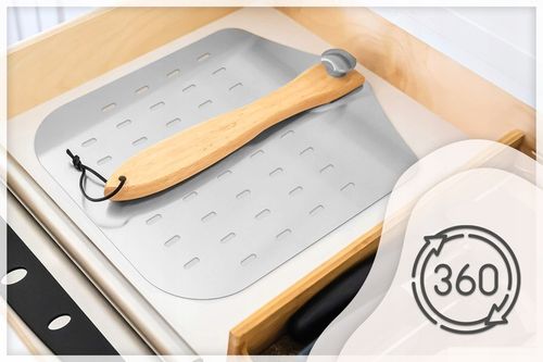 ŁOPATA DO PIZZY PERFOROWANA SZUFLA TACA STAL NIERDZEWNA INOX PROFESJONALNA na Arena.pl