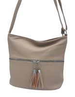 Herisson - torebka worek chwosty skóra ekologiczna beżowa 1052L2095