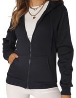 Damska bluza dresowa z kapturem rozpinana S granatowa