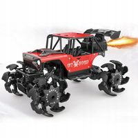 SAMOCHÓD ZDALNIE STEROWANY CRAWLER AUTO DYM + WYCZYNOWE KOŁA CZERWONY